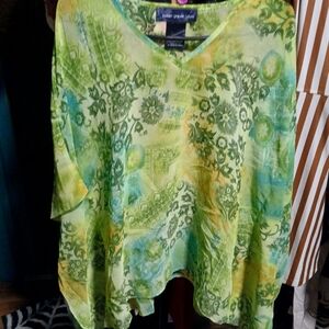 Susan Graver Multicolor Floral Blouse